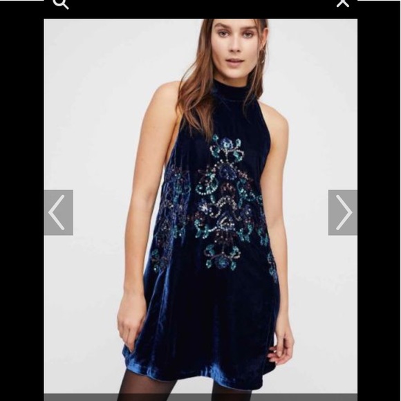 Free People Dresses & Skirts - NWT Free People Velvet Sequin Swing Dress.